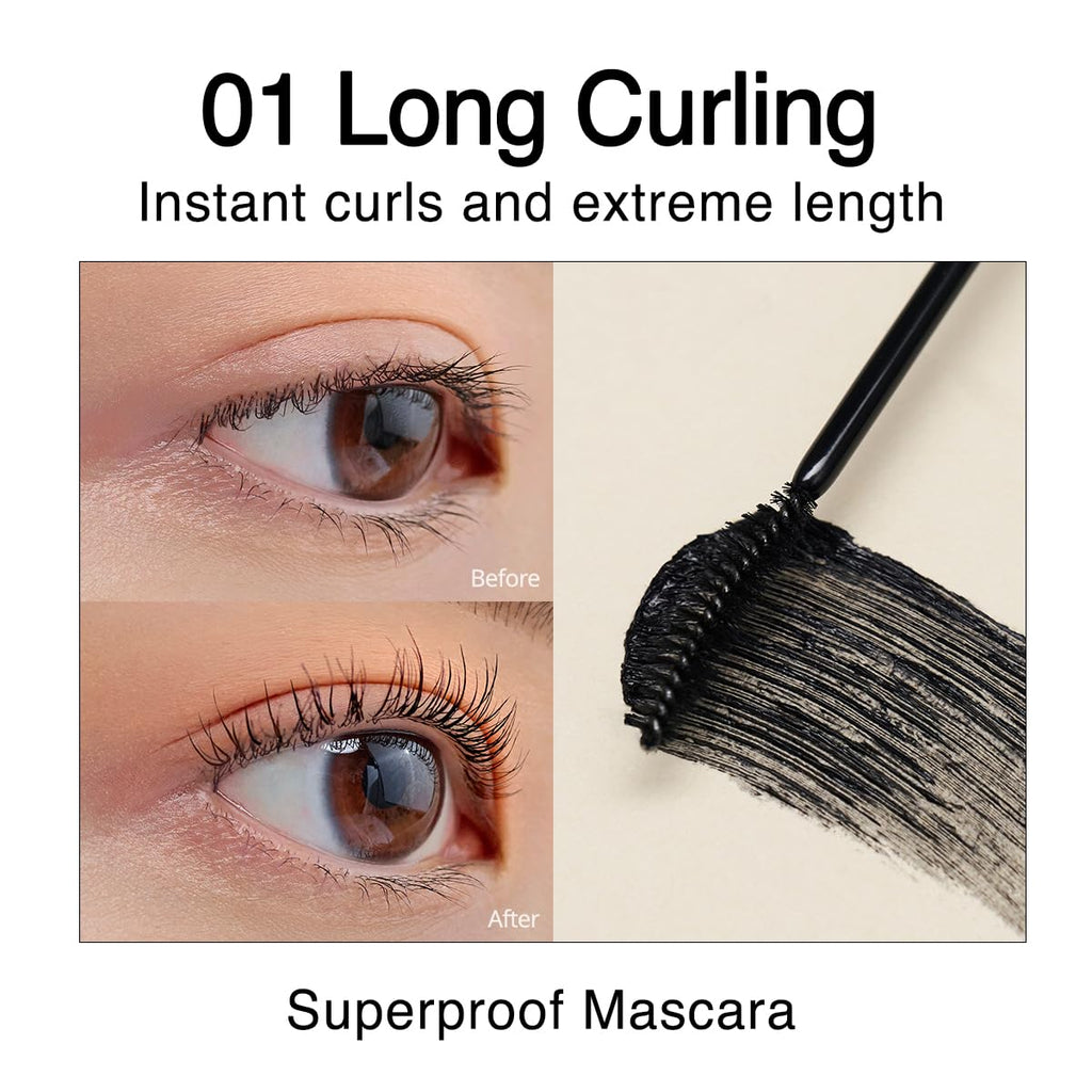 CLIO Kill Lash Superproof Mascara - Waterproof, Lengthening & Smudge-Proof for Sensitive Eyes