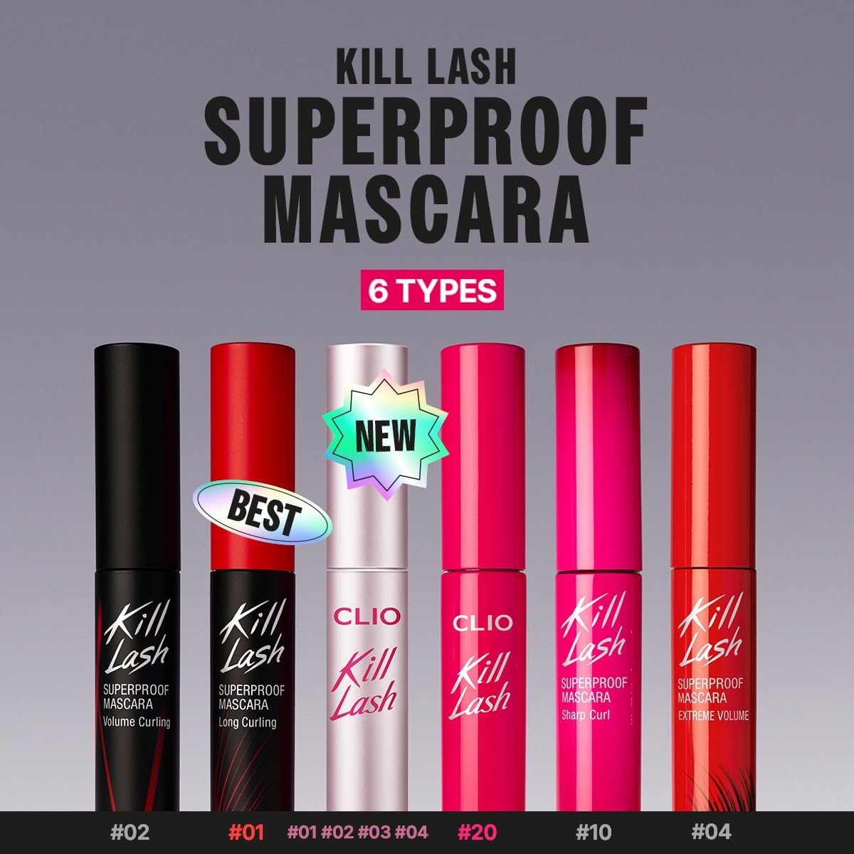 CLIO Professional Kill Lash Superproof Mascara – Waterproof, Lifting & Long-Lasting, Hypoallergenic
