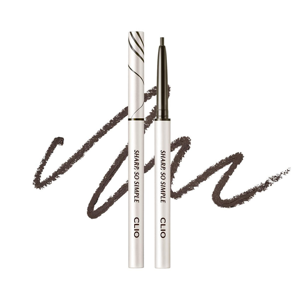 CLIO PROFESSIONAL Sharp So Simple Waterproof Pencil Liner – 2mm Tip, Rich Color, 03 Black Brown