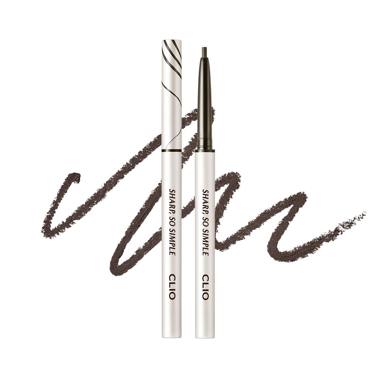 CLIO PROFESSIONAL Sharp So Simple Waterproof Pencil Liner – 2mm Tip, Rich Color, 03 Black Brown
