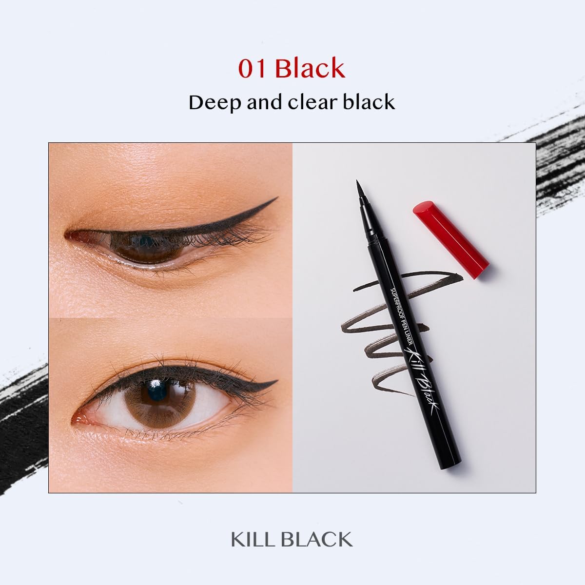CLIO PROFESSIONAL Superproof Pen Liquid Eyeliner – Precision Tip, Waterproof, 001 BLACK (NEW)