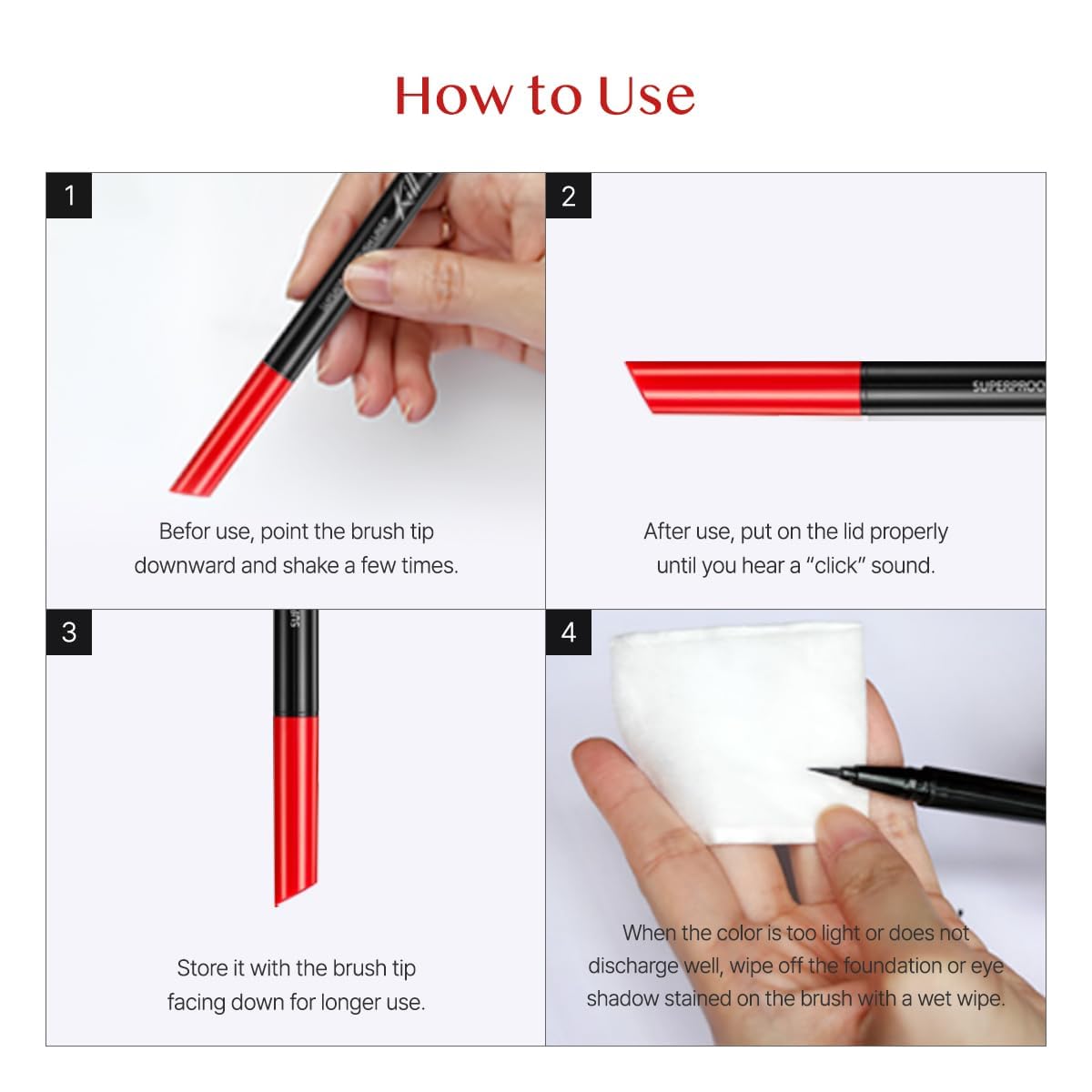 CLIO PROFESSIONAL Superproof Pen Liquid Eyeliner – Precision Tip, Waterproof, 001 BLACK (NEW)