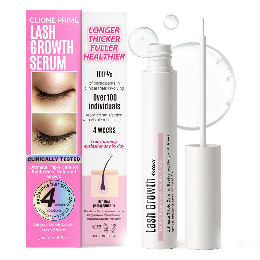 CLIONE PRIME Korean Lash Serum – Lash & Brow Growth, Cruelty-Free, Clinically Tested