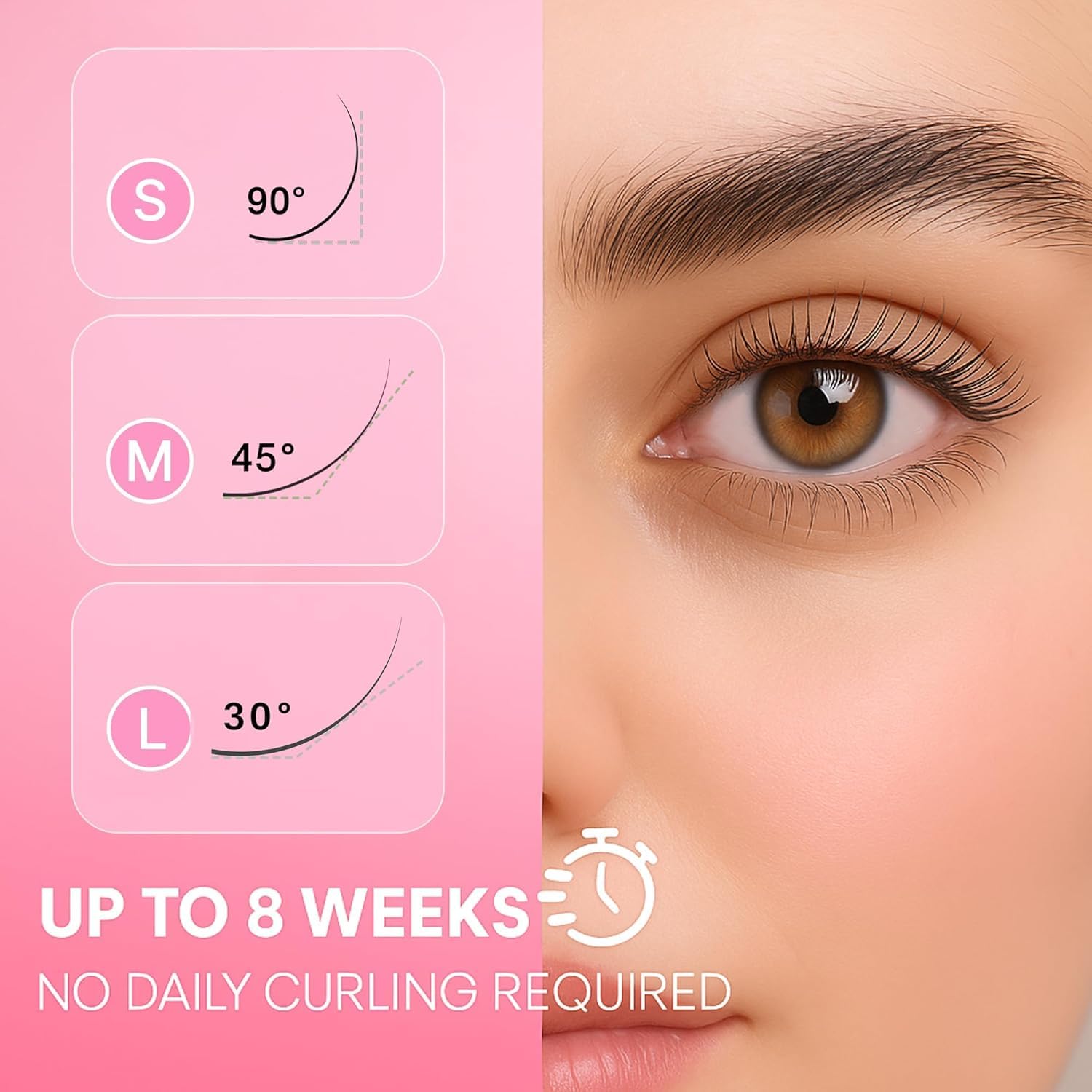 CLIONE PRIME Korean Lash Lift Kit – 5 At-Home Lash Perm Sets with Upgraded Glue