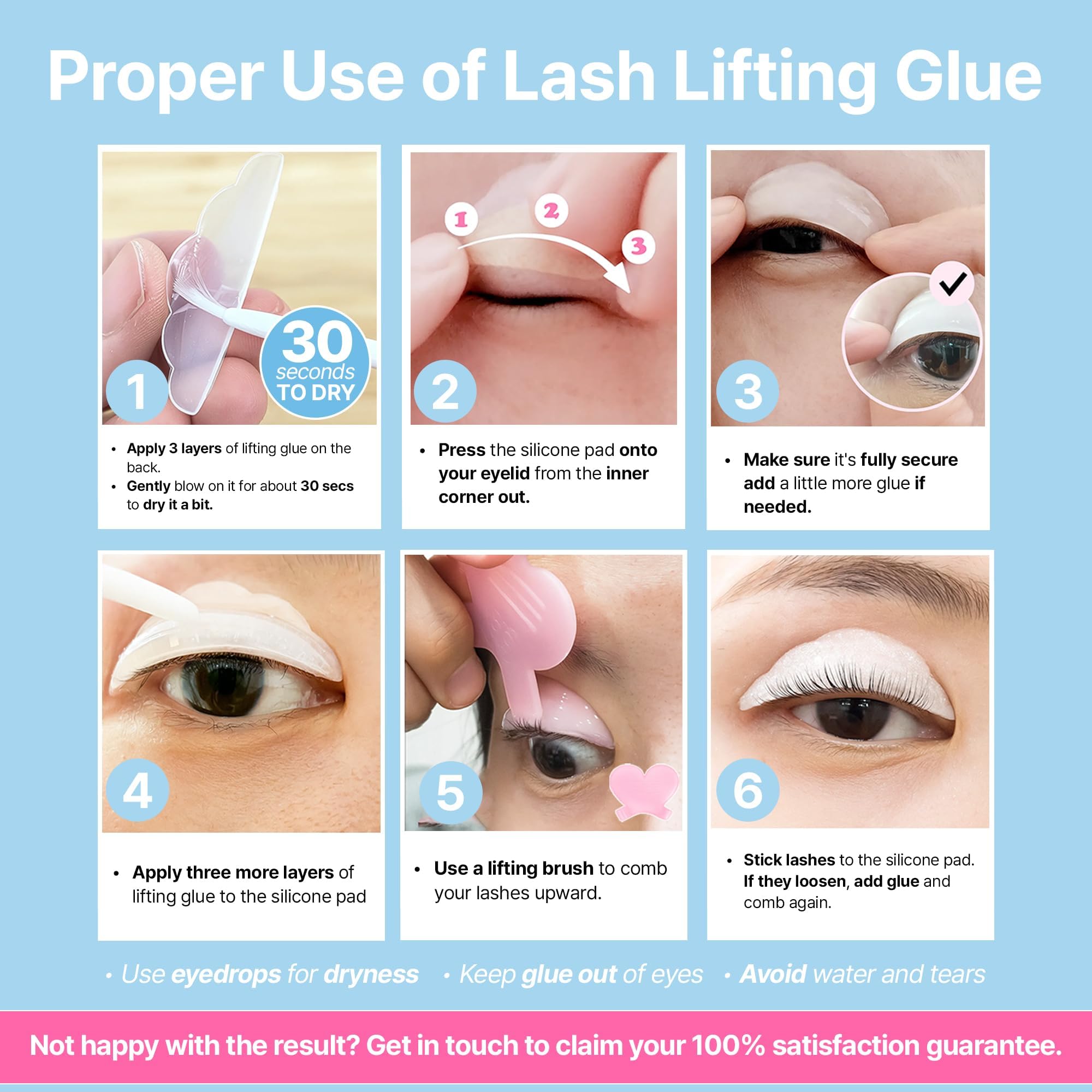 CLIONE PRIME Korean Lash Lift Kit – 5 At-Home Lash Perm Sets with Upgraded Glue