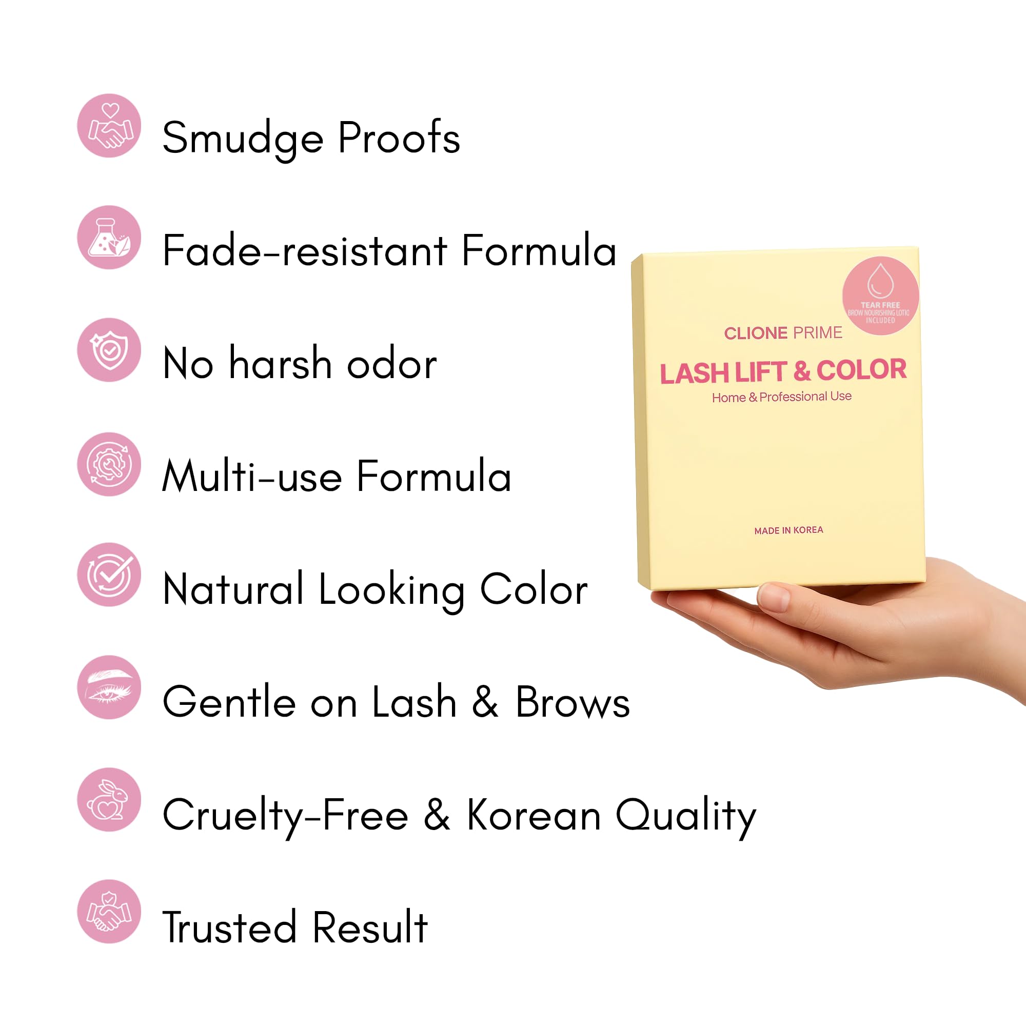 CLIONE PRIME Korean At-Home Lash Lift & Brow Lamination Kit – All-in-One Color & Definition