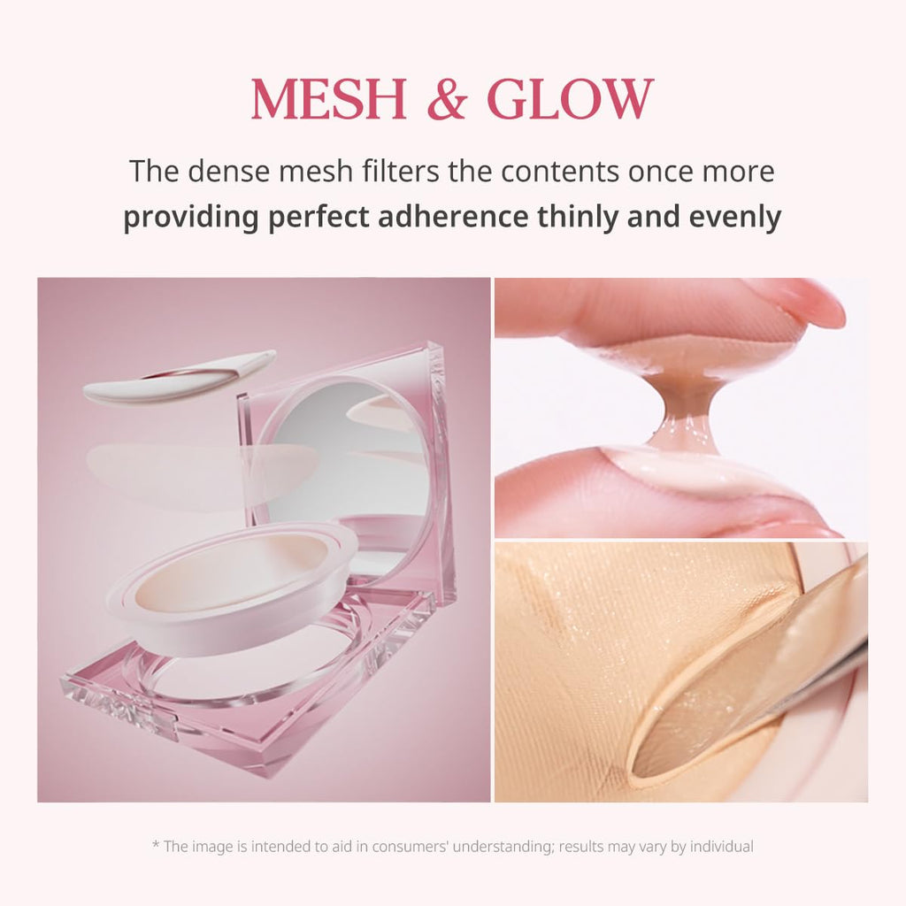 CLIO Kill Cover Mesh Glow Cushion Foundation – Refill Included, 21C Lingerie, Glass Skin Glow