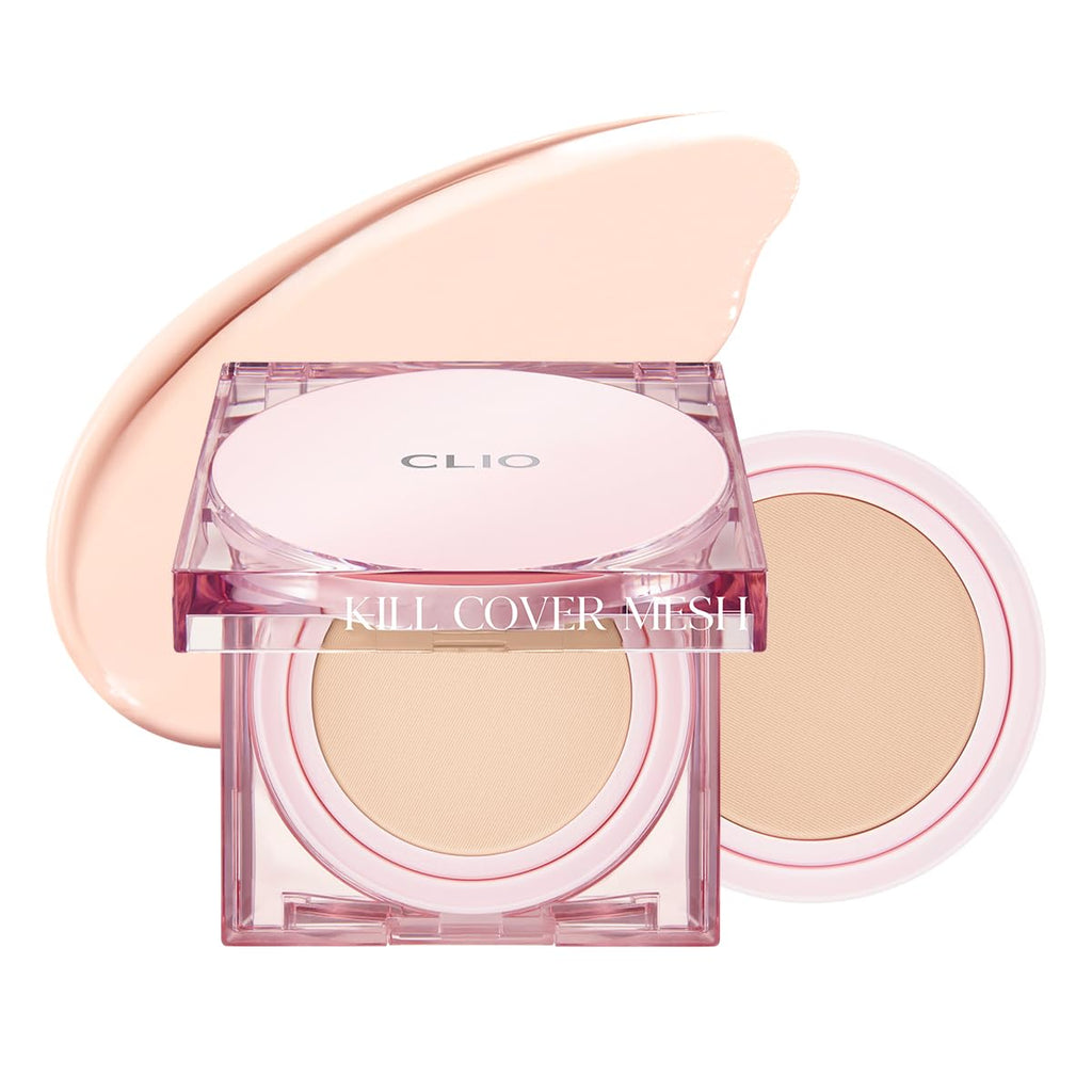 CLIO Kill Cover Mesh Glow Cushion Foundation – Refill Included, 21C Lingerie, Glass Skin Glow