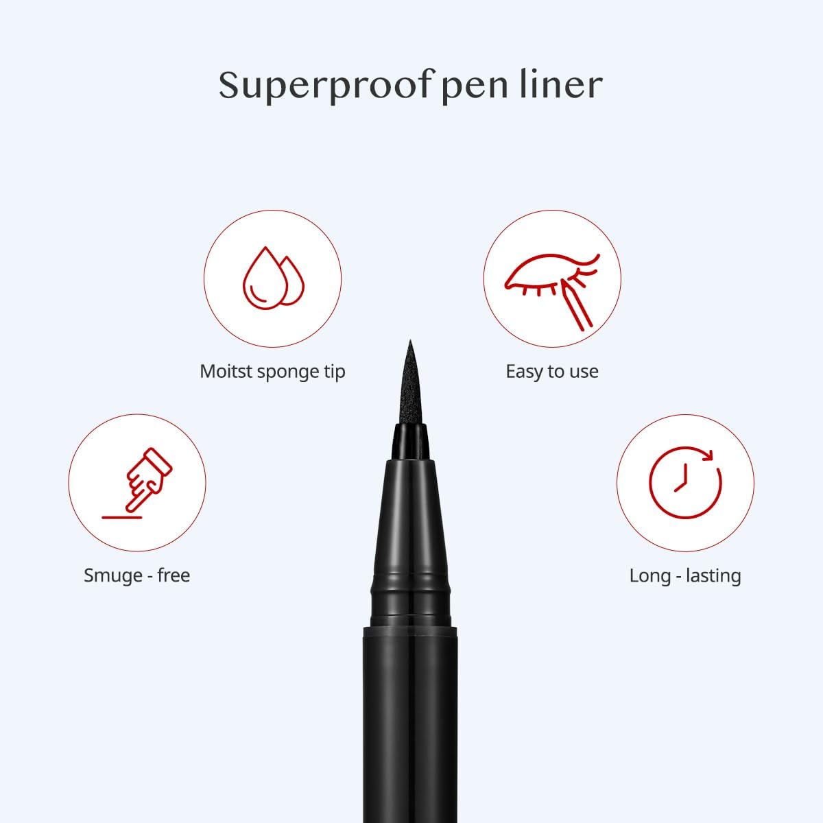 CLIO PROFESSIONAL Superproof Pen Liquid Eyeliner – Precision Tip, Smudge-Resistant, Long-Lasting Color (002 Brown NEW)
