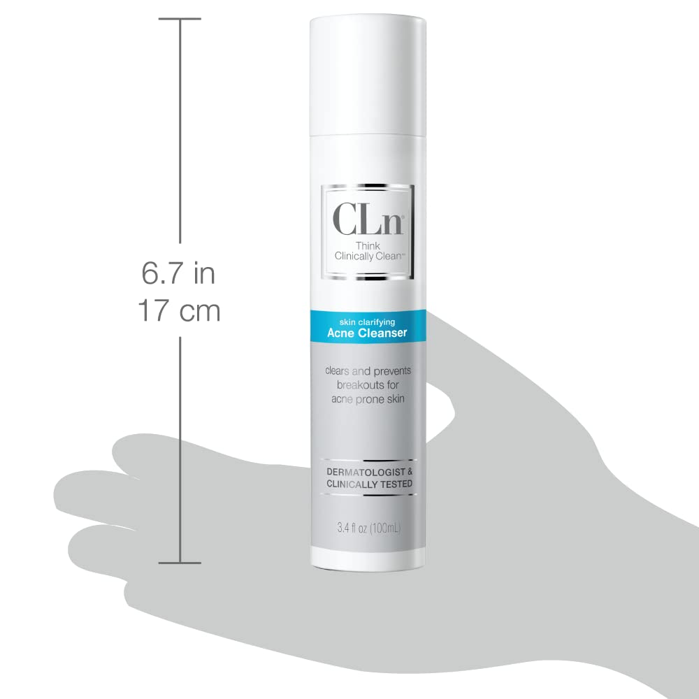 CLn® Acne Cleanser with 0.5% Salicylic Acid — Oil-Free, Fragrance-Free, 3.4 fl oz