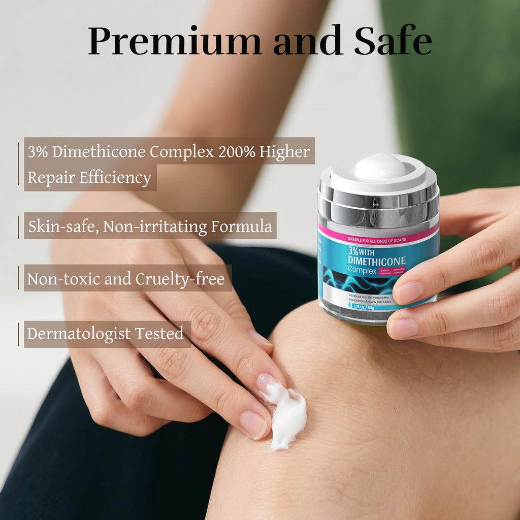 CLNABFR Silicone Scar Cream – 1.76 oz (50 g) for Scar Texture & Appearance