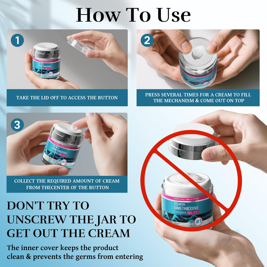 CLNABFR Silicone Scar Cream – 1.76 oz (50 g) for Scar Texture & Appearance