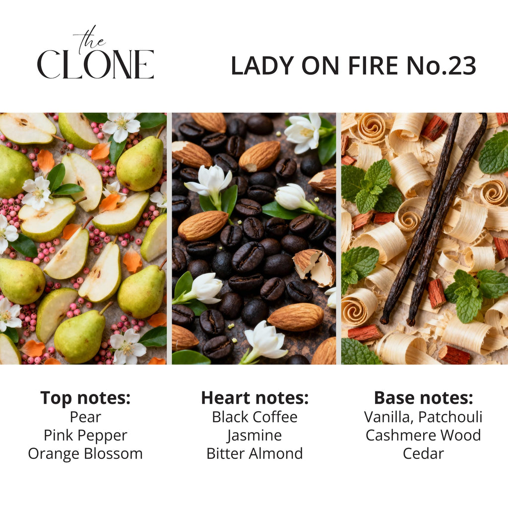 Clone Lady on Fire No. 23 – Inspired by YSL Black Opium | Extrait de Parfum 50ml