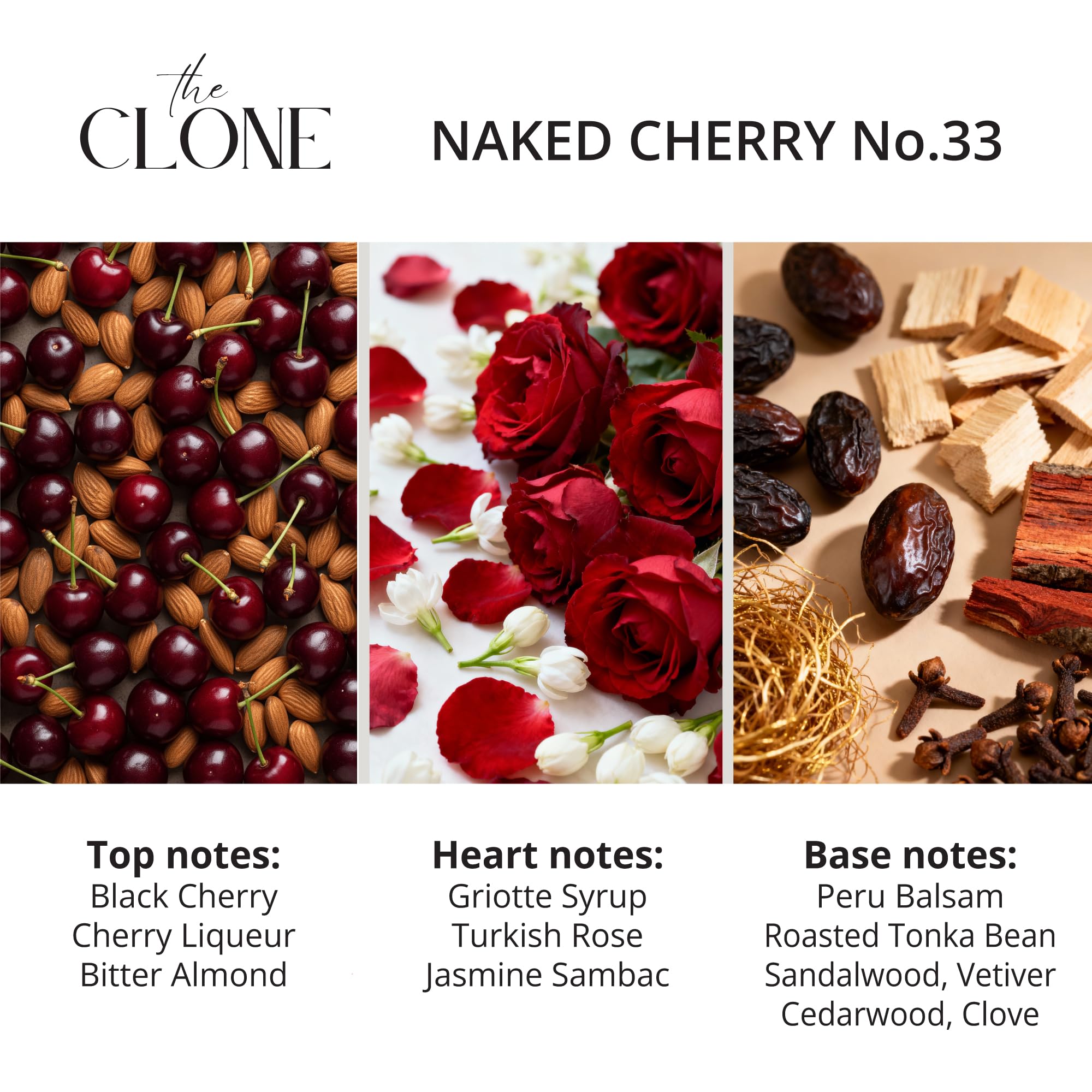 Clone Naked Cherry 33 – Inspired by Lost Cherry, Unisex Luxury Cherry Perfume, 50ml