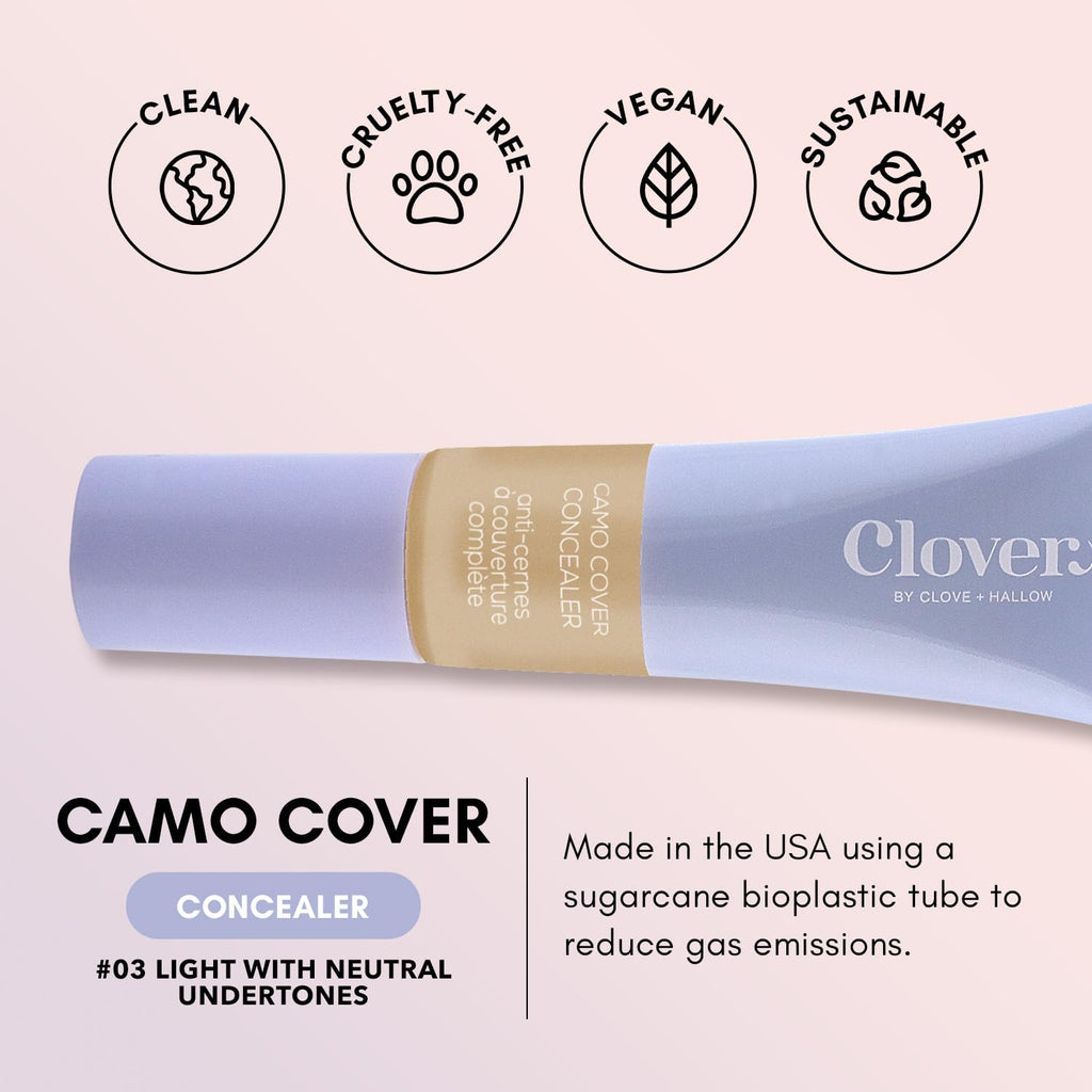 Clover Camo Cover Concealer – Face & Under Eye, Cruelty-Free & Vegan