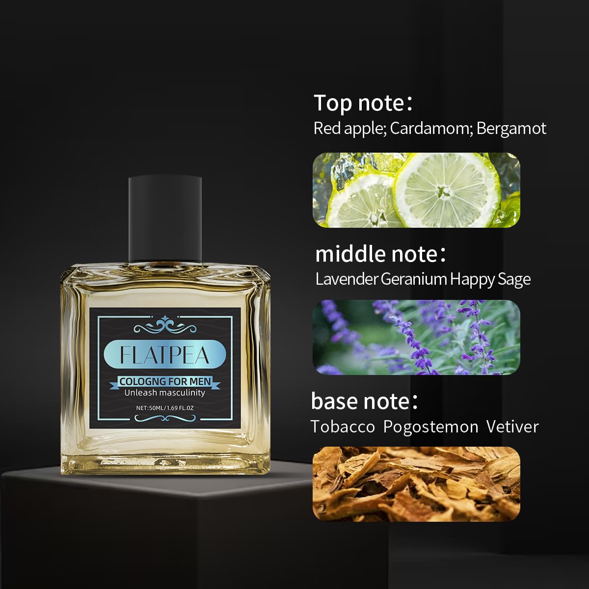 CLQFDT Woody Cologne for Men – 24H Fresh Cardamom Amber, 50ml