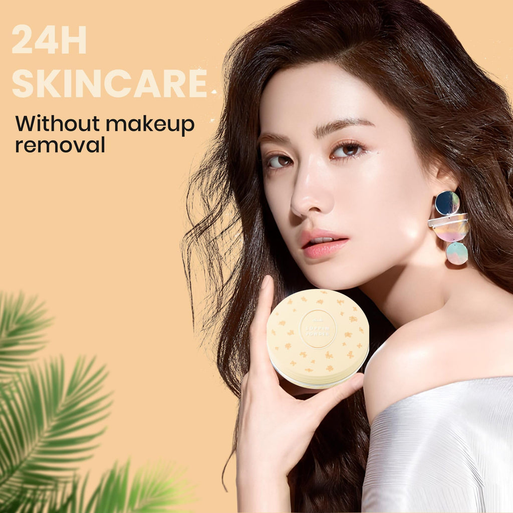 Club Suppin Translucent Pressed Powder – Hydrating Setting Powder with Shea Butter
