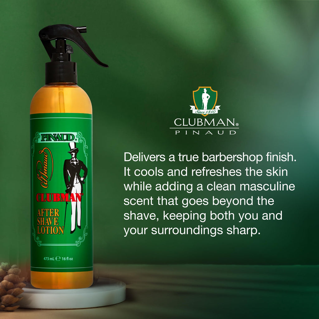 Clubman After Shave Lotion Spray – Classic Barber Scent, 16 oz