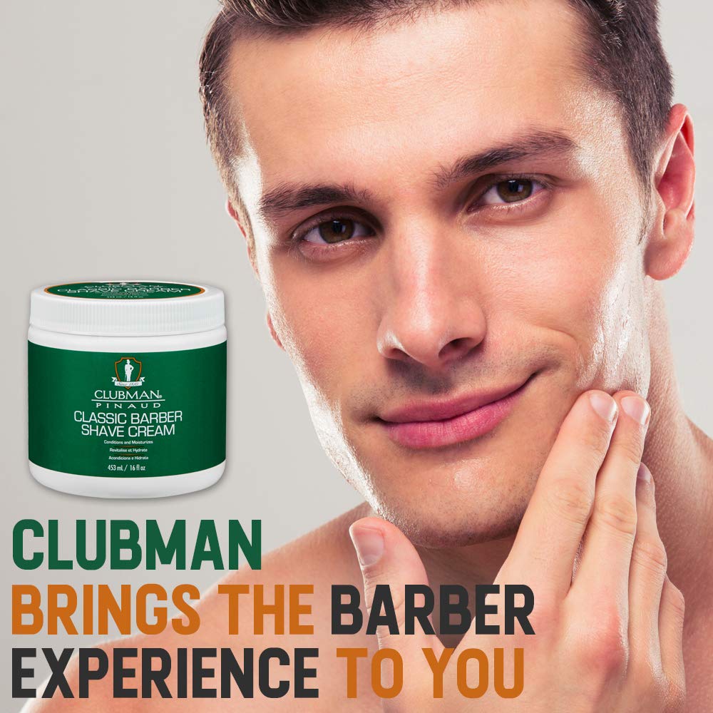 Clubman Classic Barber Shave Cream – 16 oz, 2 Pack | Hydrating, Barber-Quality Shave