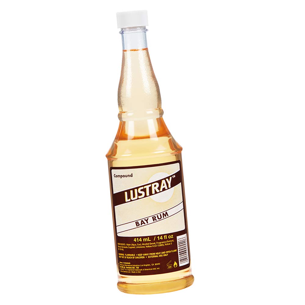 Clubman Lustray Bay Rum After Shave Lotion for Men – Classic Scent, Soothing Hydration, 14 oz