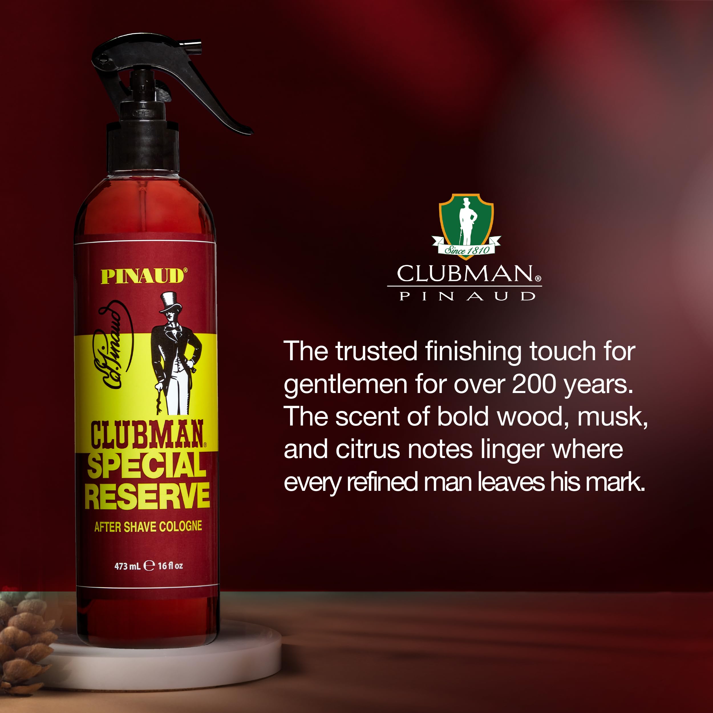 Clubman Special Reserve After Shave Cologne – Classic Splash for Men, 16 fl oz