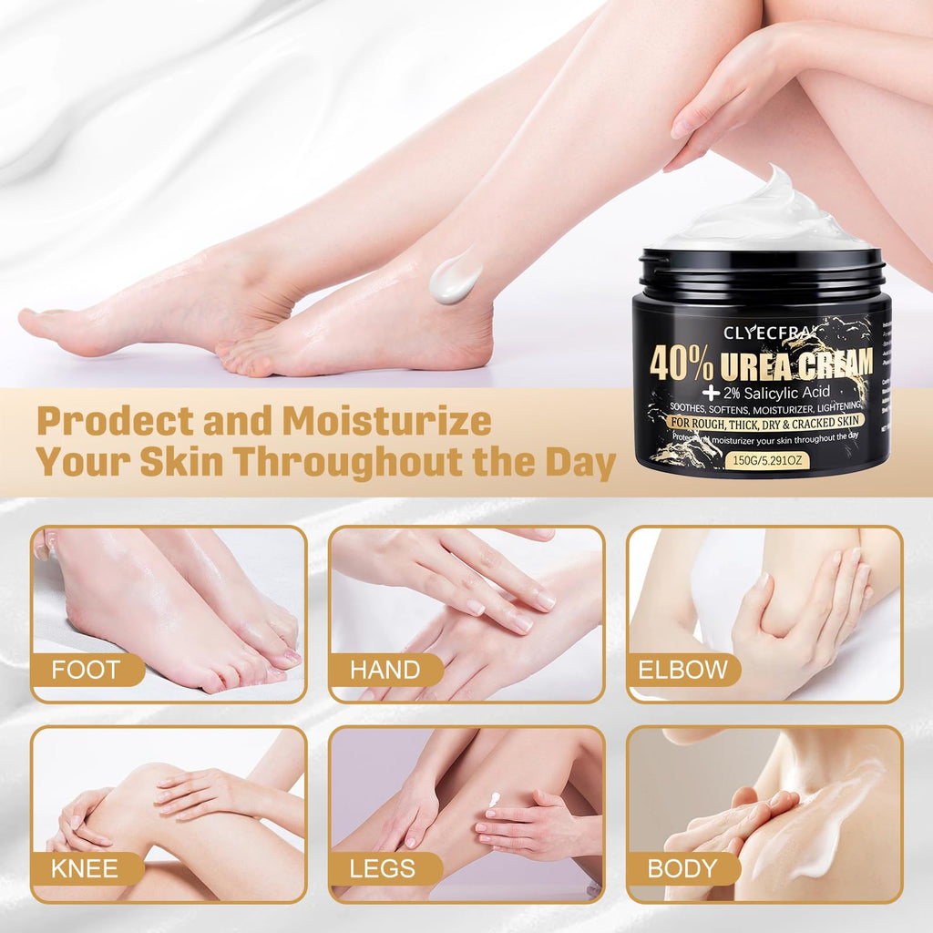 Clyecfra 40% Urea Cream with 2% Salicylic Acid – Deep Hydration for Dry Skin (150g)
