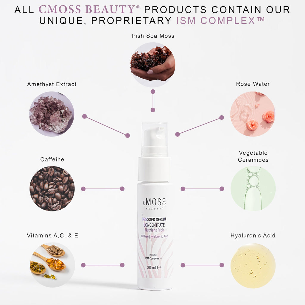 cMOSS BEAUTY Sea Moss Infused Pressed Serum Concentrate – Oil-Free Hydration