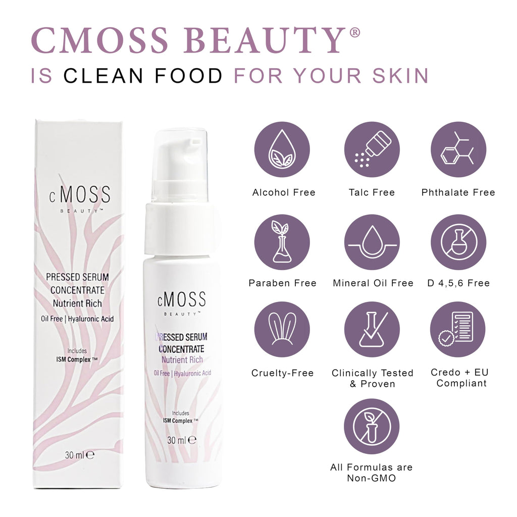 cMOSS BEAUTY Sea Moss Infused Pressed Serum Concentrate – Oil-Free Hydration