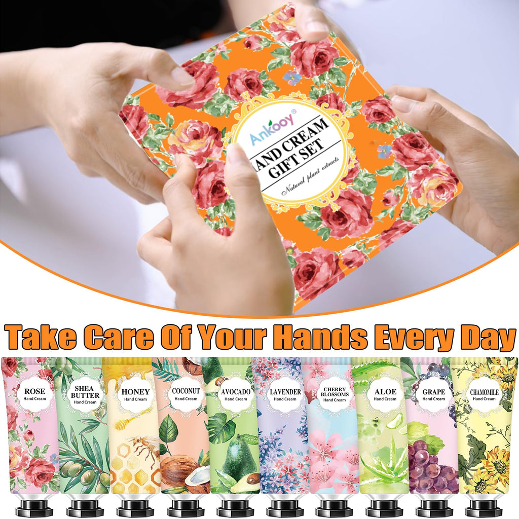 CMWGKBC 10-Pack Hand Cream Gifts Set – Natural Fragrance Travel-Size Lot for Teens & Adults