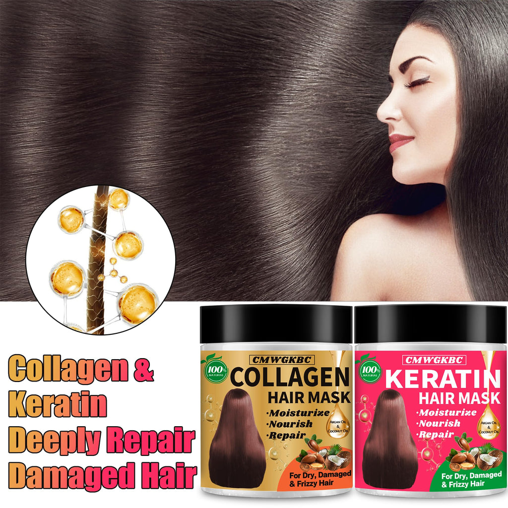 CMWGKBC Collagen & Keratin Hair Mask for Damaged Hair | Deep Hydration for All Hair Types
