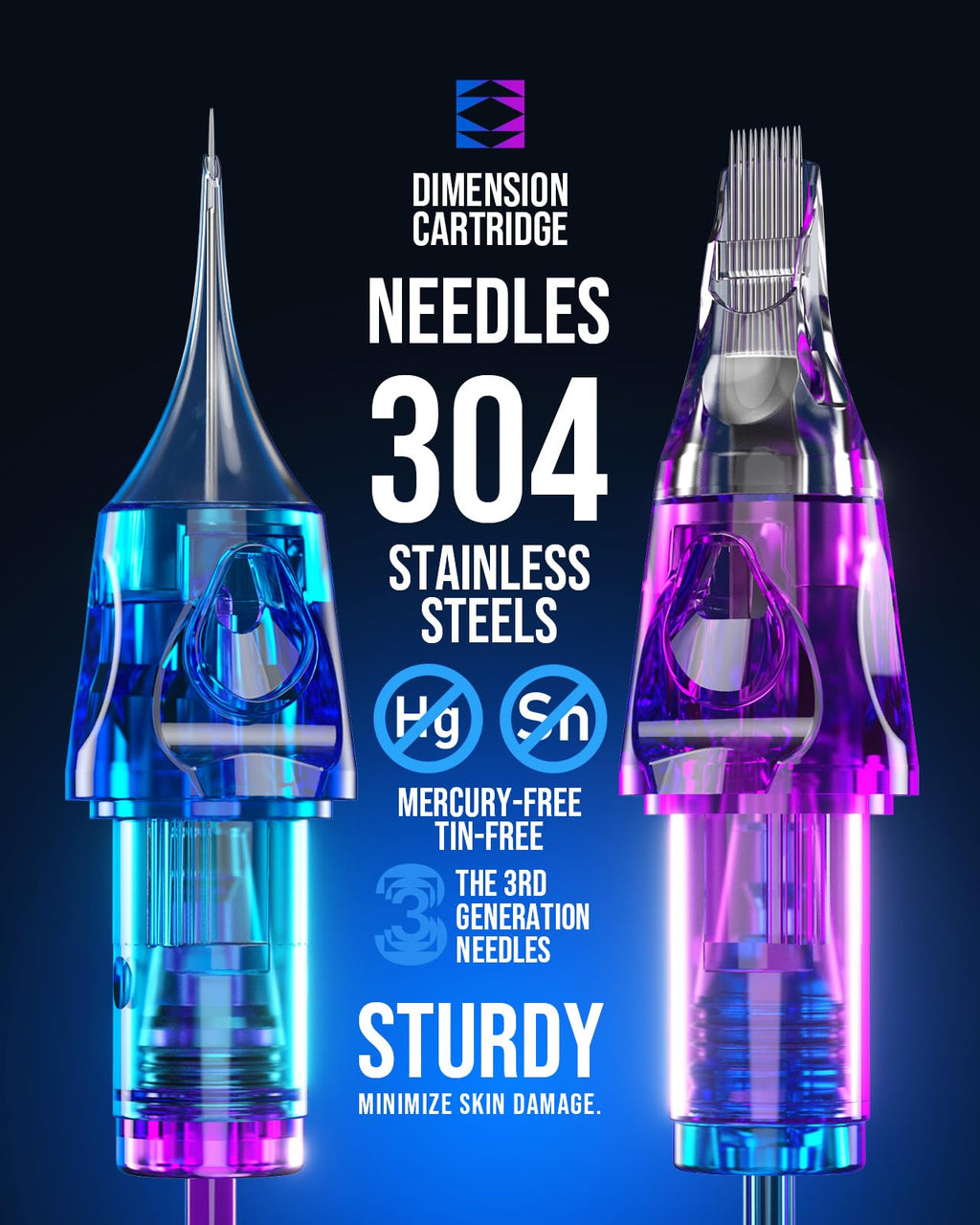 CNC Tattoo Cartridge Needles 30pcs Assorted Pack EN04C-30KIT-G – 1007RM to 1209RM Mix
