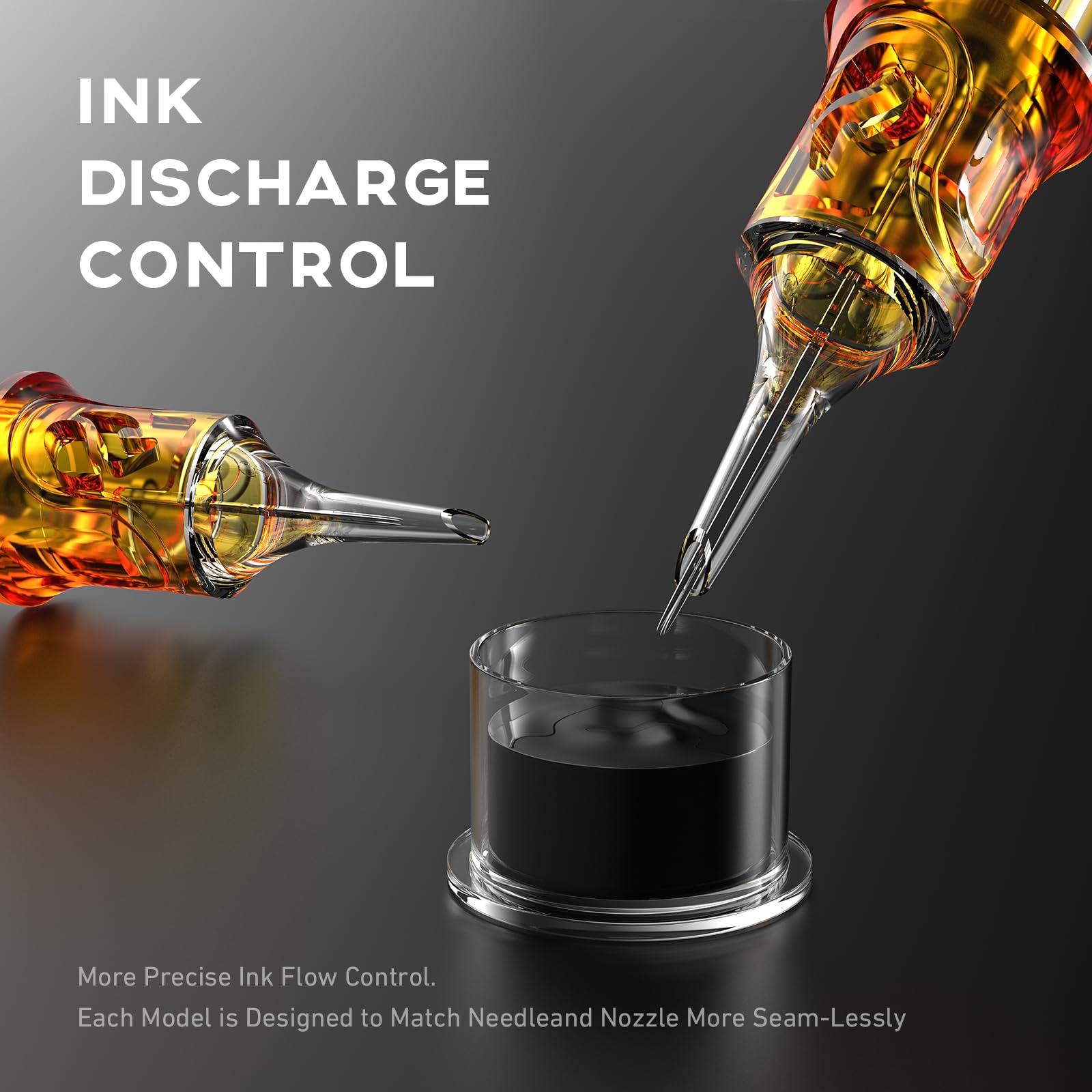 CNC Tattoo Needle Cartridges 50pcs – Mixed RL & RM Tips (#10 Bugpin), EN09-50KIT-K