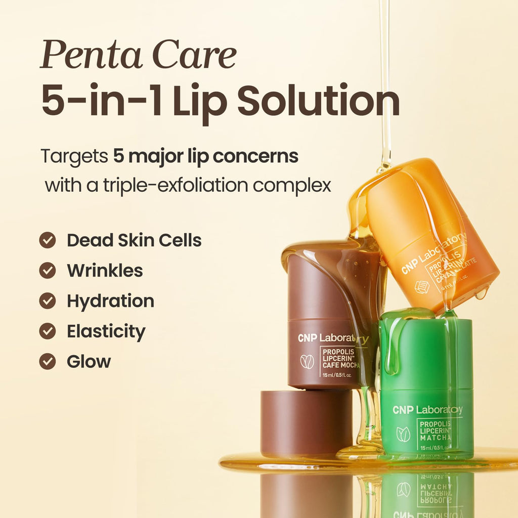 CNP Café Lip Butter Propolis Lipcerin 05 Mocha – 12h Hydration Lip Balm & Mask 0.5 fl oz