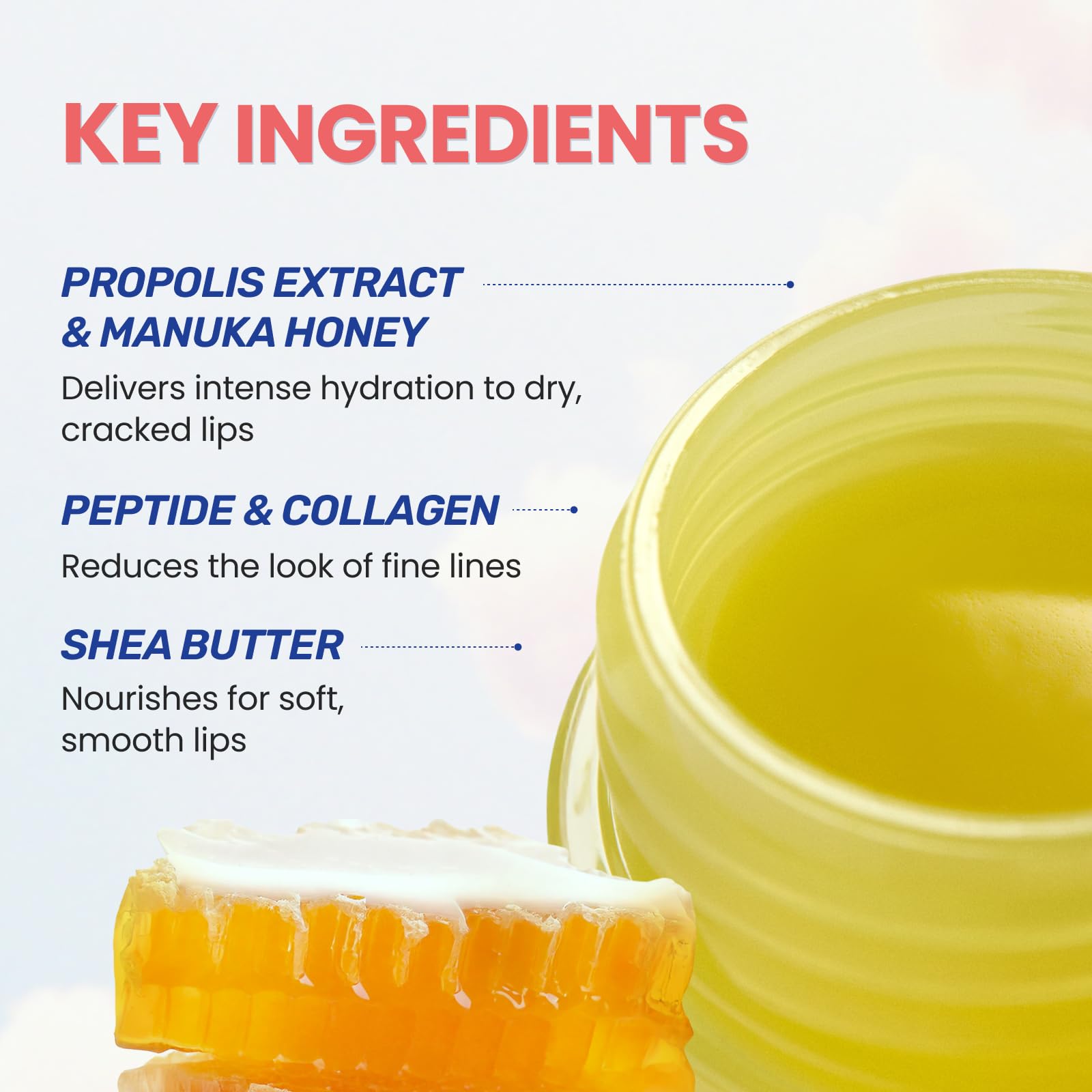 CNP Honey Lip Butter Mini Set – Propolis Lipcerin Travel-Size | 12-Hour Hydration Lip Balm & Mask (4 Flavors)