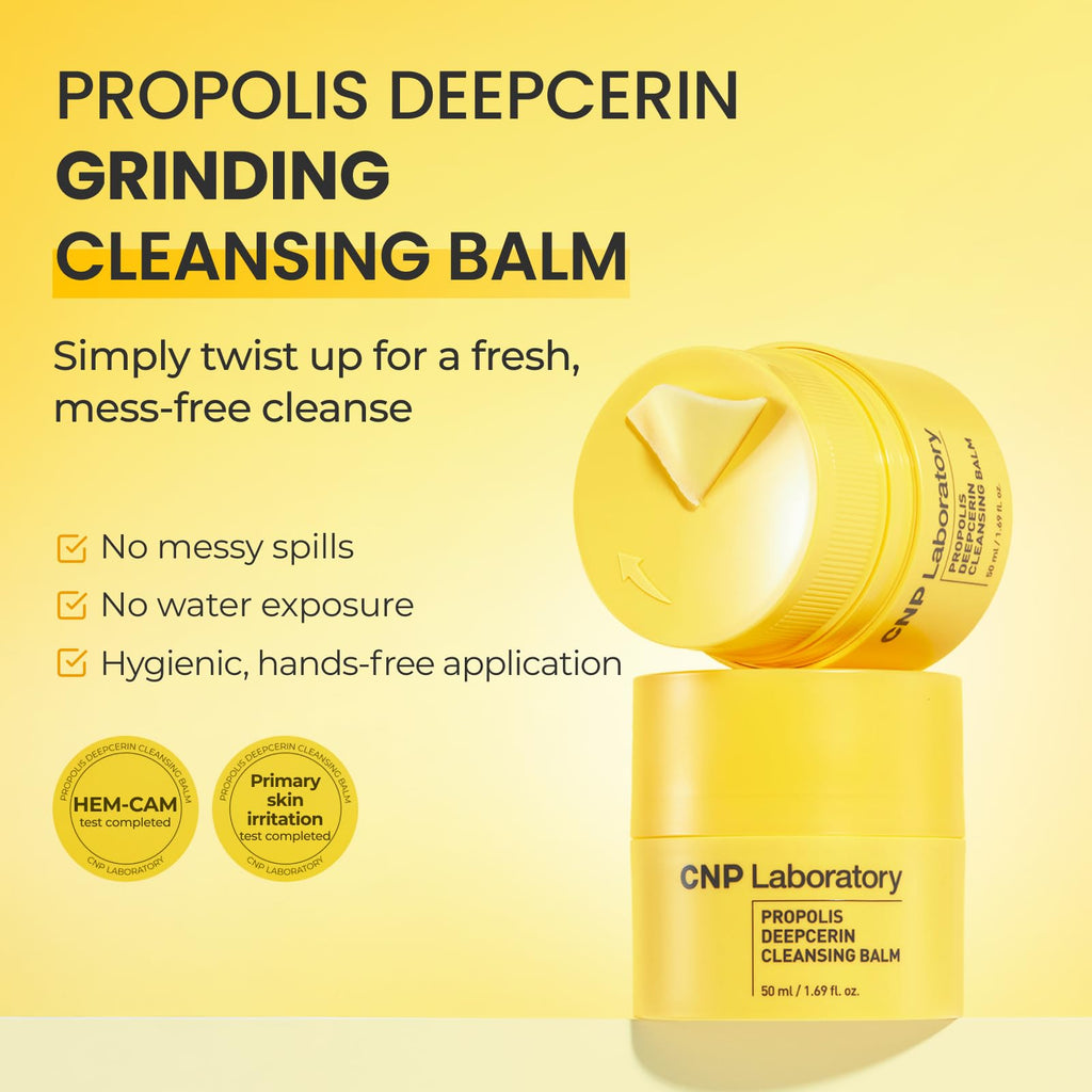 CNP Propolis Deepcerin Cleansing Balm – Gentle Butter-to-Milk Makeup Remover for Dry & Sensitive Skin