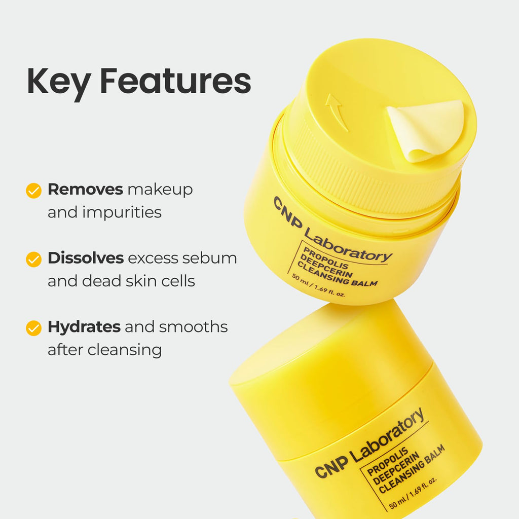 CNP Propolis Deepcerin Cleansing Balm – Gentle Butter-to-Milk Makeup Remover for Dry & Sensitive Skin