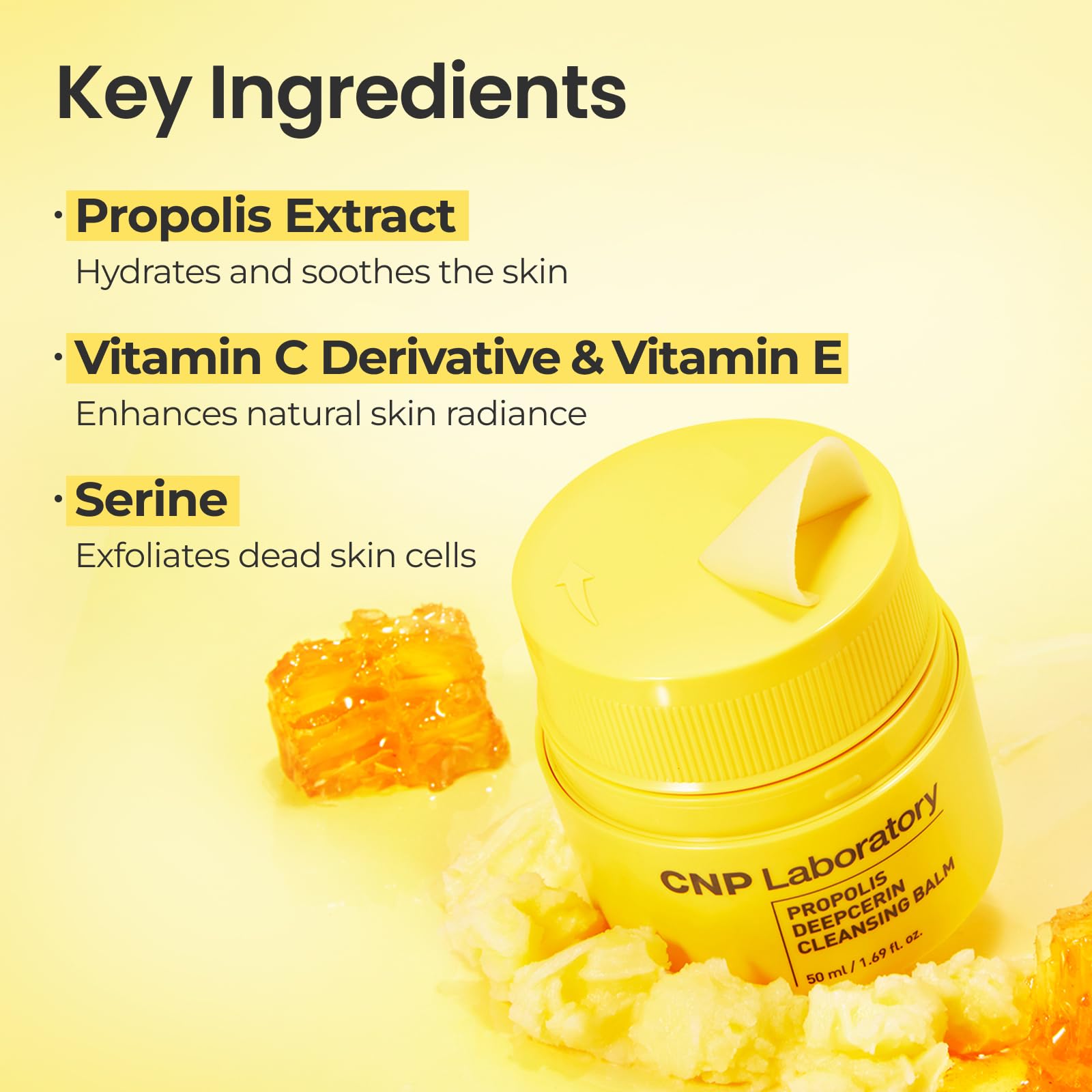 CNP Propolis Deepcerin Cleansing Balm – Gentle Butter-to-Milk Makeup Remover for Dry & Sensitive Skin