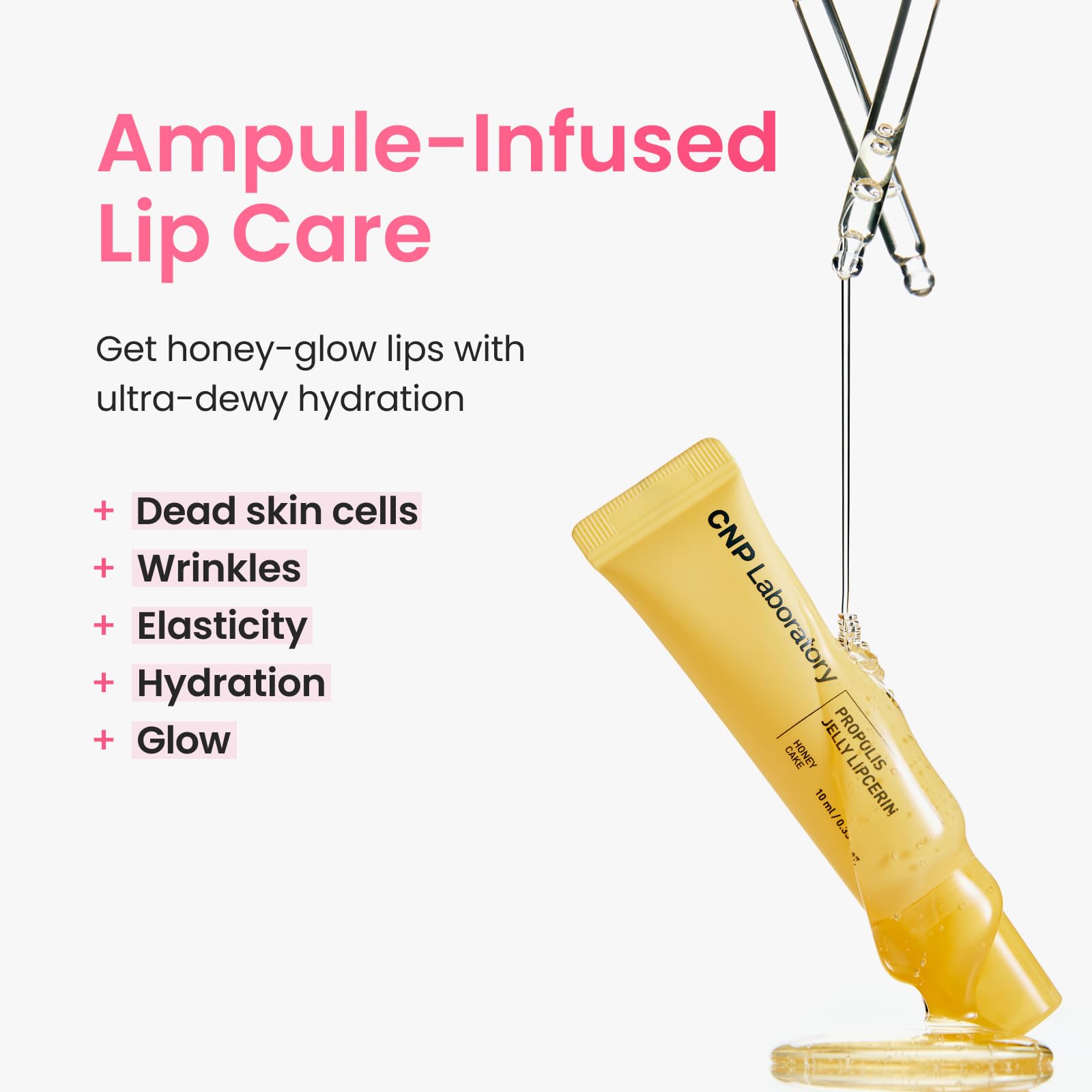 CNP Propolis Jelly Lipcerin Lip Balm & Gloss – 01 Honey Cake with Manuka Honey & Hyaluronic Acid | 0.3 fl oz