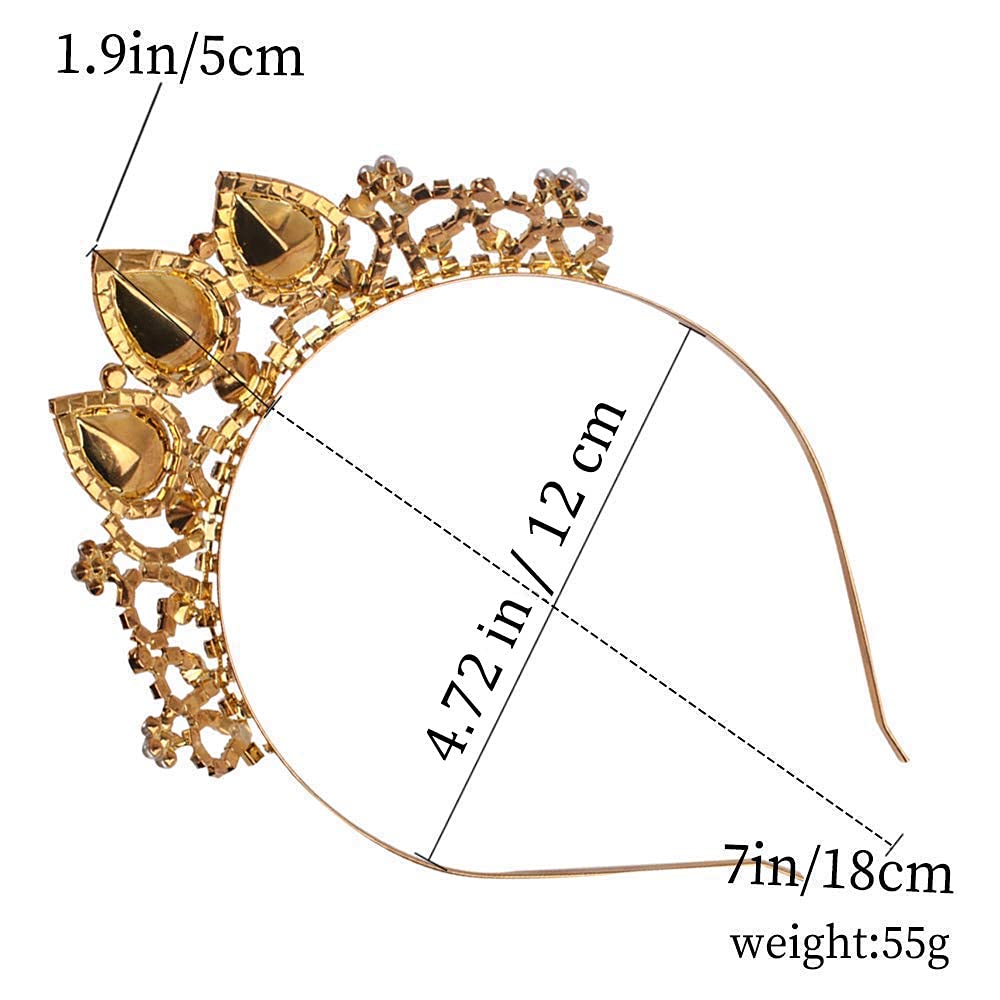 COCIDE Rapunzel Crown – AB Crystal Tiara & Pearl Hairpiece for Girls, Birthday & Wedding