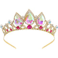 COCIDE Rapunzel Crown – AB Crystal Tiara & Pearl Hairpiece for Girls, Birthday & Wedding