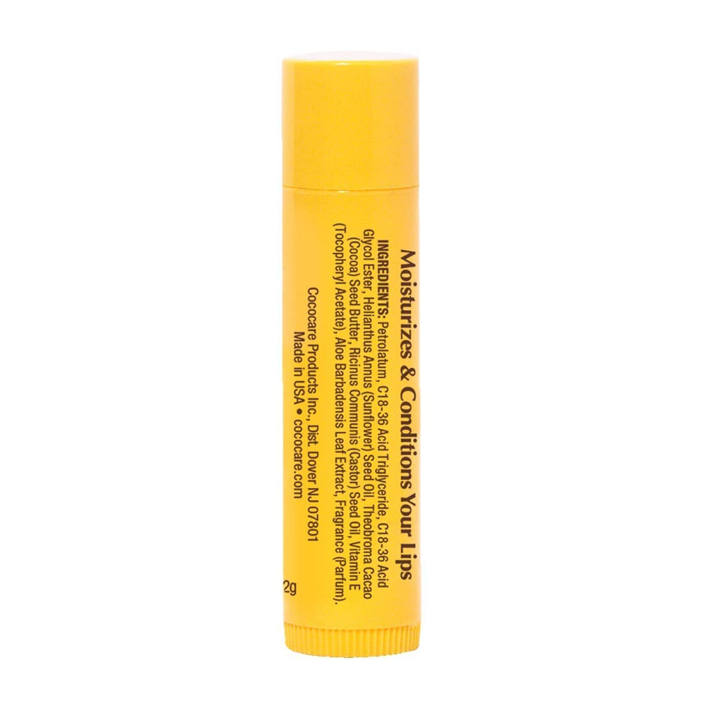 COCOCARE Cocoa Butter Lip Balm - The Little Yellow Stick | Hydrating Lip Care 0.15oz (10 Sticks)