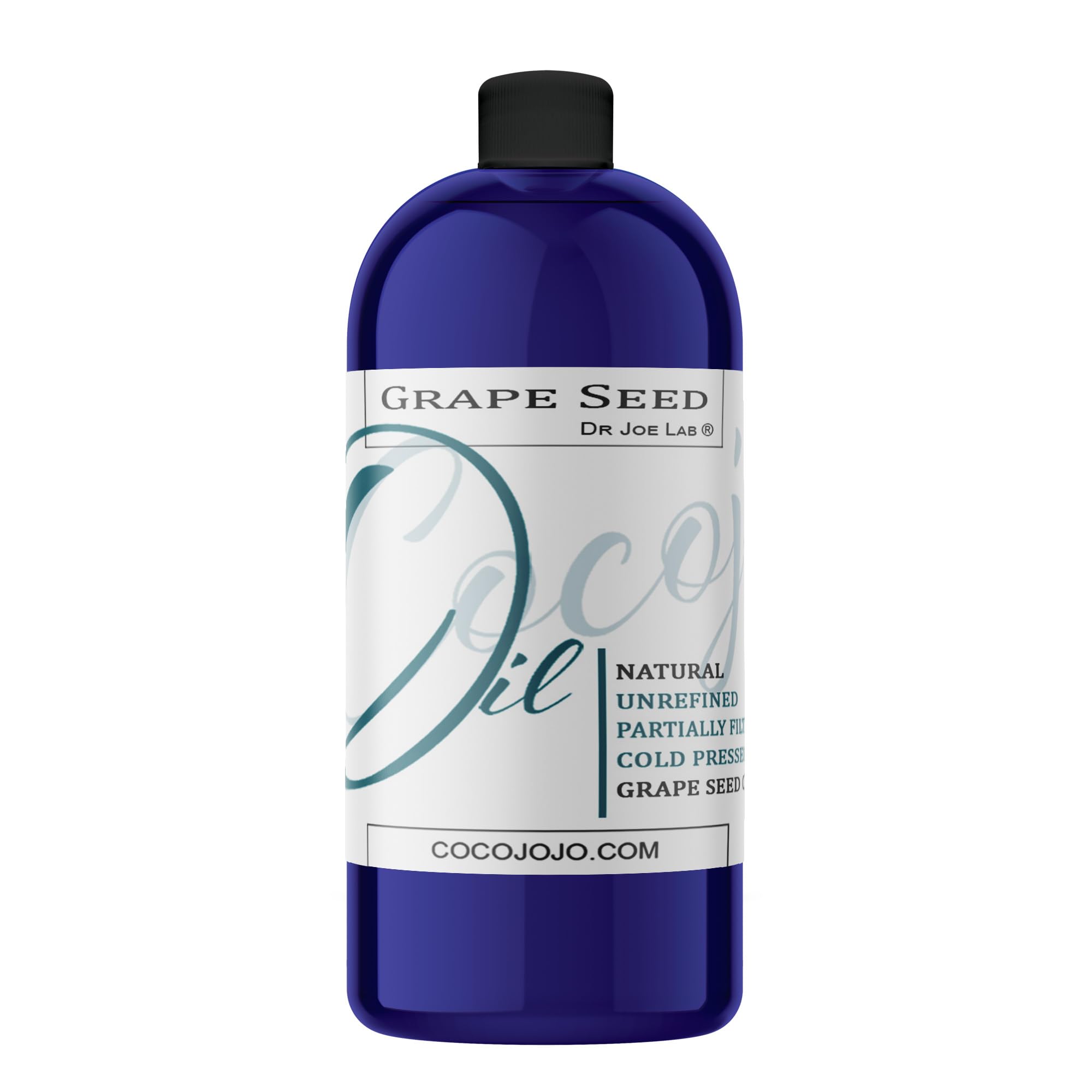 Cocojojo Grapeseed Oil - Pure Cold-Pressed, Unrefined, 32 oz
