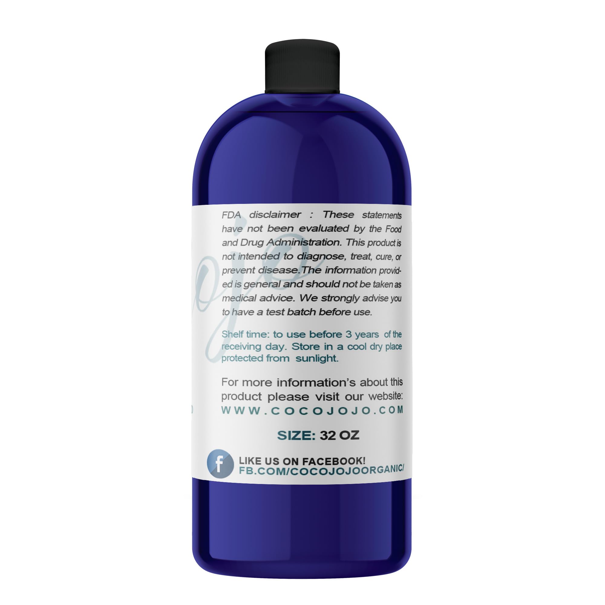 Cocojojo Grapeseed Oil - Pure Cold-Pressed, Unrefined, 32 oz