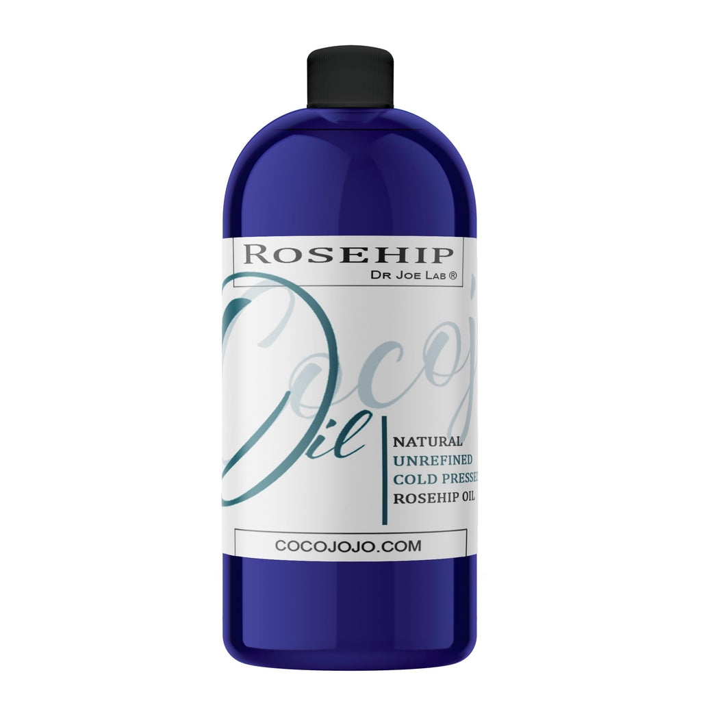 cocojojo Rosehip Oil - 100% Pure Cold-Pressed Unrefined Seed Oil (32 oz) for Skin & Hair