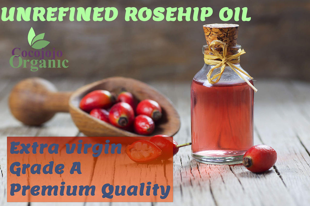 Cocojojo Rosehip Oil – Pure Cold-Pressed Seed Oil, 16 oz (Egypt Origin)