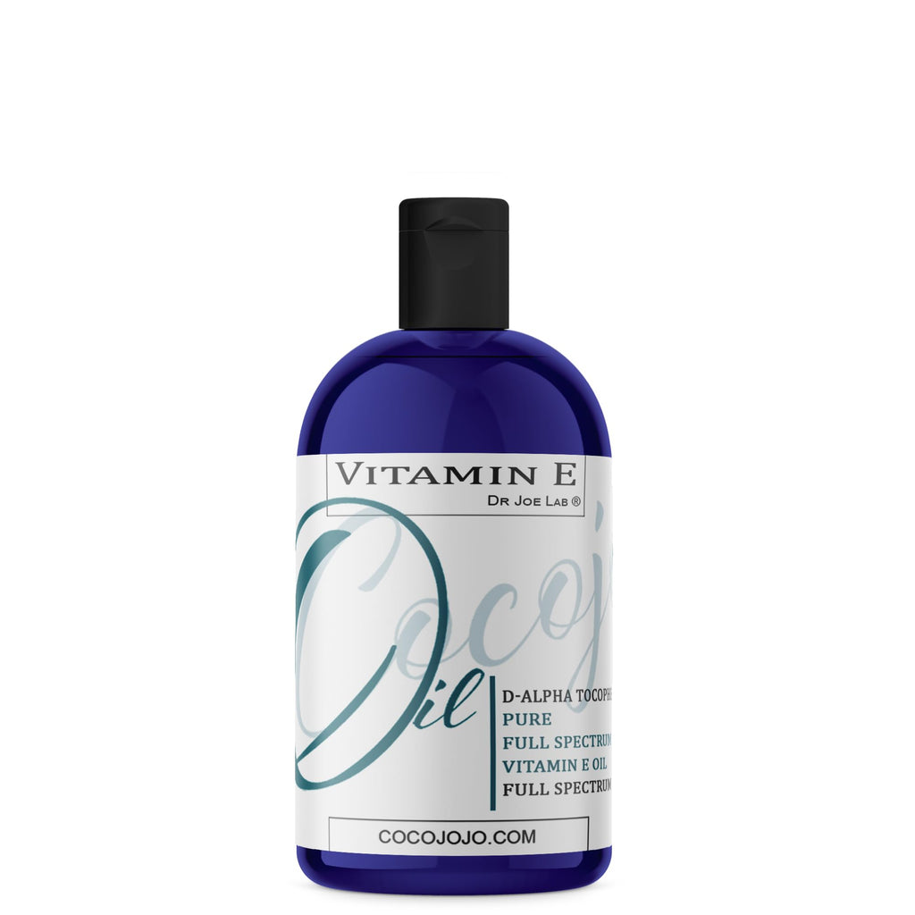 Cocojojo Vitamin E Oil - Pure & Undiluted Full Spectrum Alpha Tocopherol, 8 oz for Skin, Hair, Nails