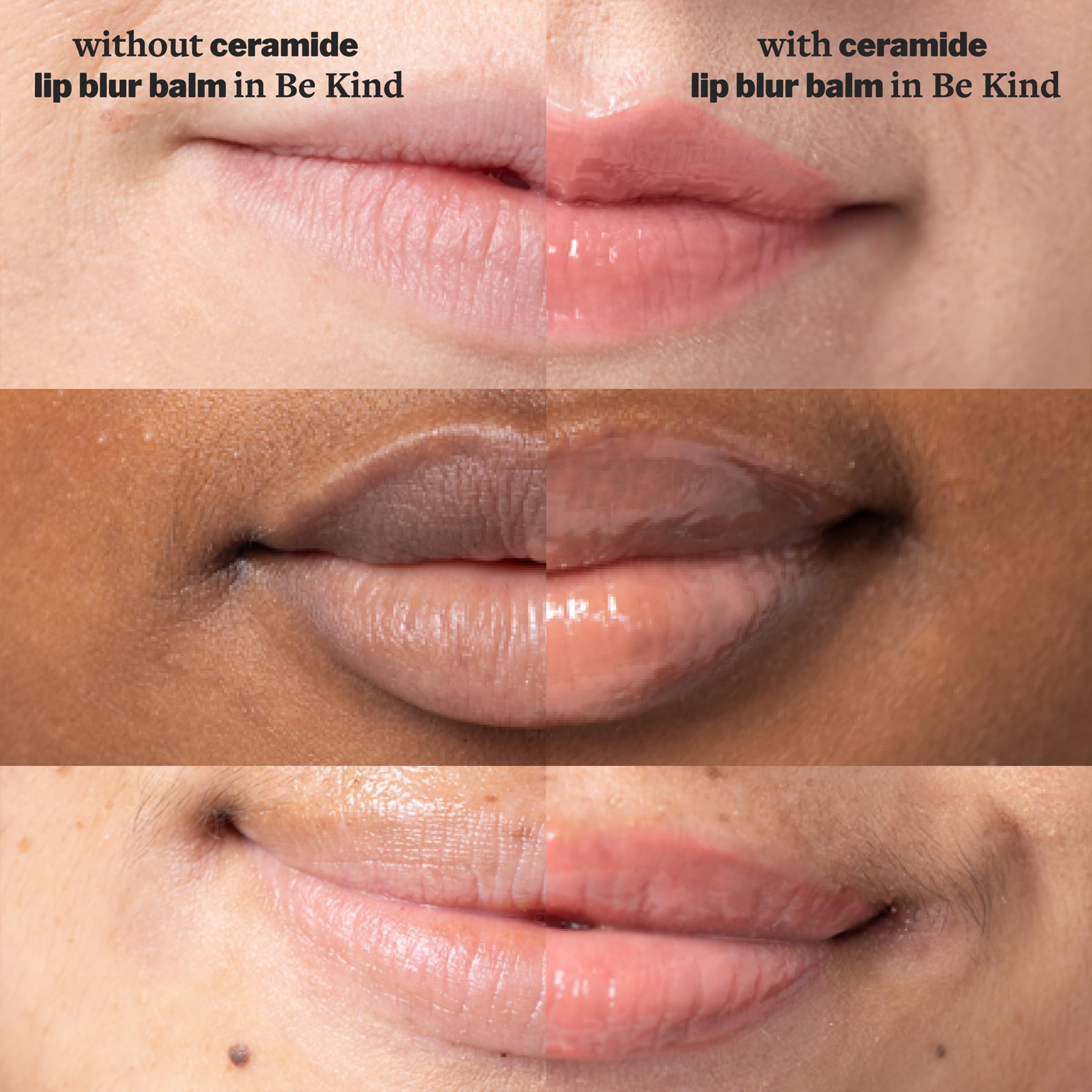 Cocokind Ceramide Lip Blur Balm Be Kind – Coral Pink Hydrating Lip Care (3 Pack) for Sensitive Lips