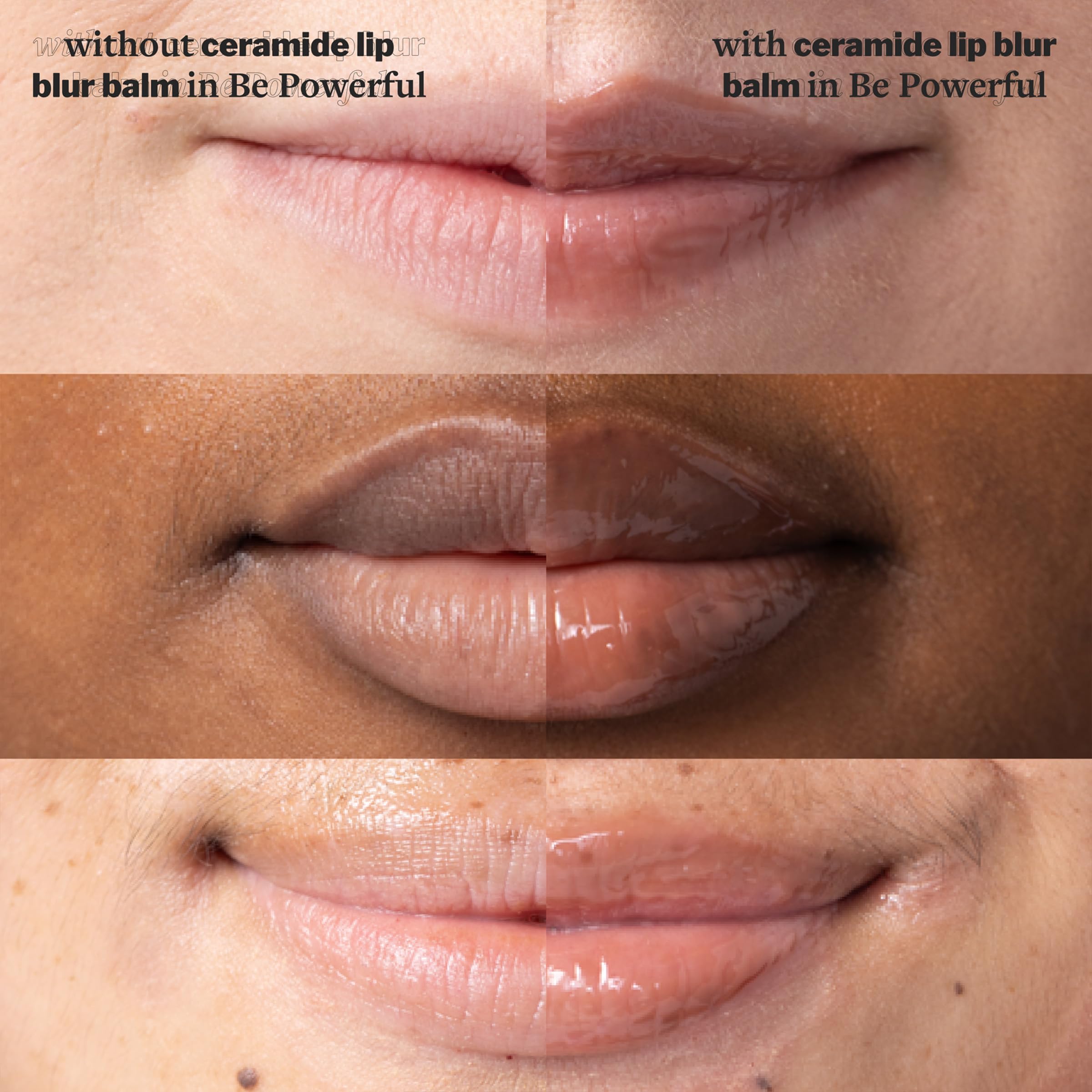 Cocokind Ceramide Lip Blur Balm – Soft Brown Hydrating Lip Balm with Ceramides & Peptides (3-Pack)
