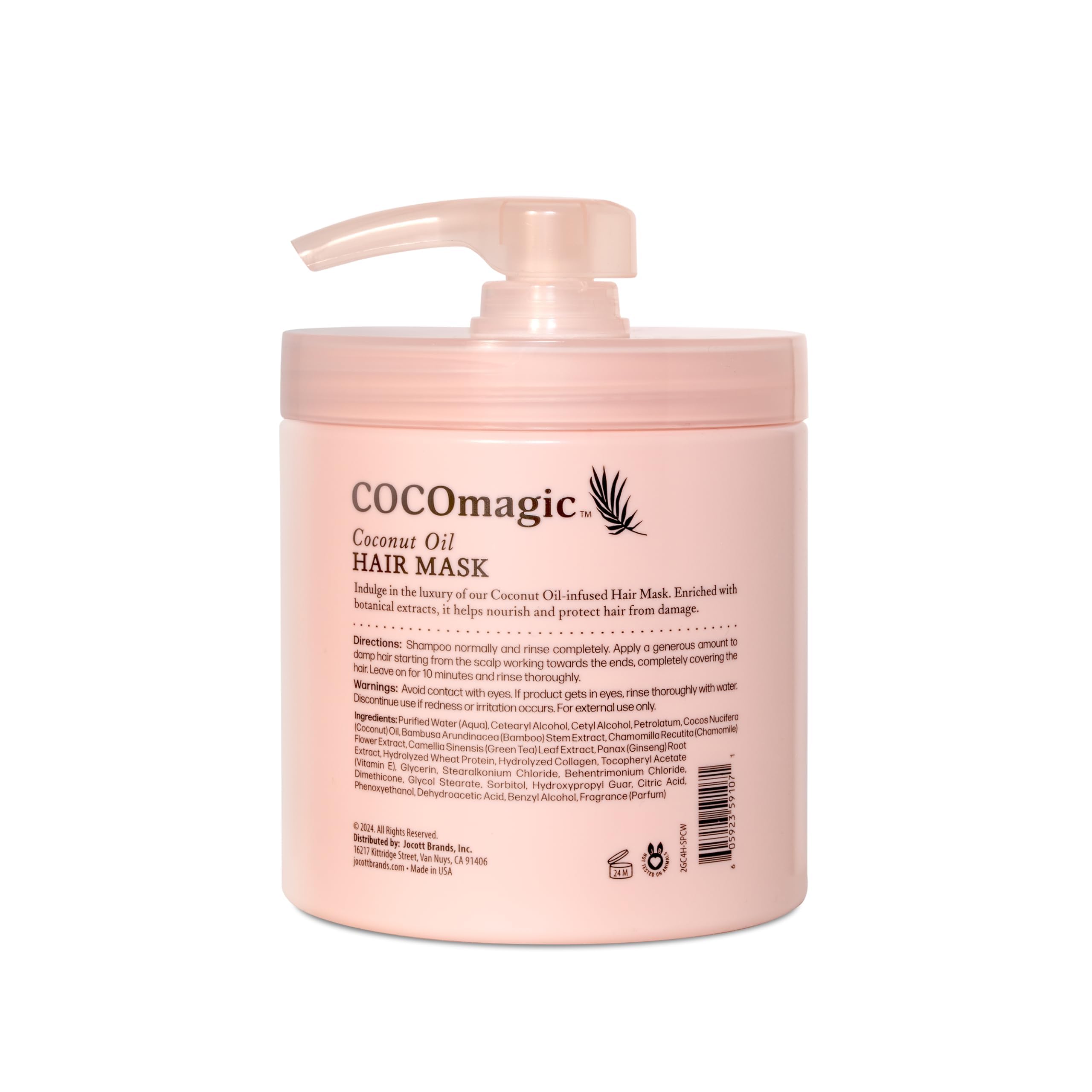 Cocomagic Coconut Oil Hair Mask | Repair Damage, Frizz Control, Shine | Protein-Rich Hydration | Made in USA 16oz (2 Pack)