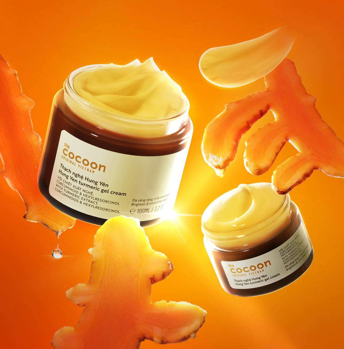 COCOONORIGINAL Hung Yen Turmeric Gel Cream with Niacinamide – Brighten, Even Skin Tone, Vegan